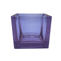 Moser purple-violet square vase - m154