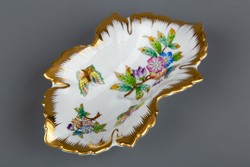 Herend Victoria Pattern Leaf Shaped Hazelnut Bowl ii. # Mc0881