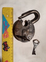 Old padlock with keys