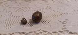 2 pcs silver old buttons