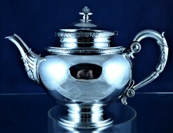 Luxurious, antique, silver-plated spout, French, ca 1890 !!!