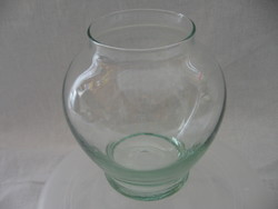 Zöld üveg hurrikán mécsestartó, hasas váza