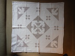 Embroidered linen tablecloth