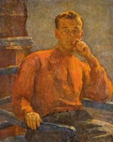 Kunffy Lajos- Vörös inges férfi portréja