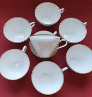 H&C Selb Heinrich Bavaria német porcelán teás kávés csésze arany széllel