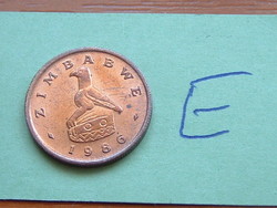Zimbabwe 1 cent 1986 bronze #e