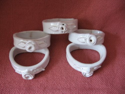 Pink ceramic napkin ring 5 pcs