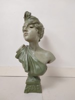 Antique Art Nouveau Art Nouveau sculpture patinated plaster painted bust signed bust thaïs 405 5577