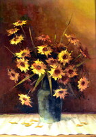 Béla Fegyó (1943-): daisies (still life)