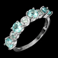 56 Os unique real apatite 925 silver ring