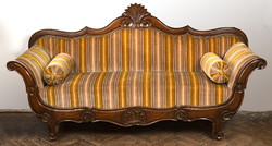 Neo-baroque salon sofa. Original gilded wood and original upholstery. Rare