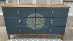 Oriental chest of drawers with 6 drawers