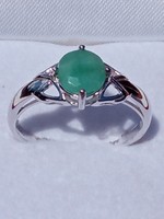 Smaragd 925 ezüst gyűrű 10