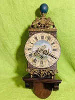 Special antique Flemish wall clock, more than 100 years old,