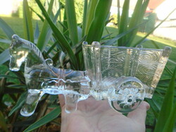 Glass bonbonier, candy holder for sale! Glass horse carriage for sale! Glass sculpture for sale! Big size