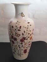 Zsolnay pillangó mintás nagy váza 42 cm