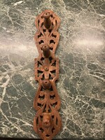 Nicely crafted wooden coat hanger from India