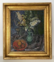 Balázs ilona (1918-?) Original 76 x 66 cm oil painting