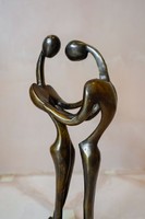 Touch- art deco- large bronze sculpture 44 cm.