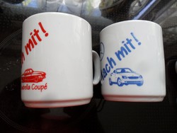 Couple in car retro mercedes mug
