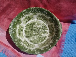 English scene with deep serving bowl, centerpiece.