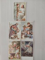 5 darab Márton cserkész képeslap együtt