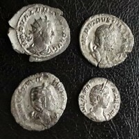 Roman silver denarius lot 4pcs
