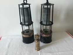Antique miner carbite lamp 3pcs. Pyrover