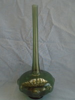 Wonderful and rare shape world Swedish costa blown delicate and special 1-3 strands floral vase 25.5 cm
