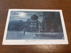Old postcard 1930 Hévíz spa cafe postcard