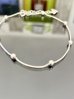Graceful silver ankle chain