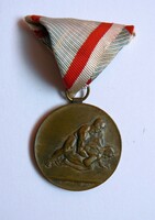 Marked (István puder) sports medal, award, k.A.C. Wrestling 1934 ii. Ranking, rare! Bronze