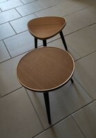 2 pcs retro (round, triangular), coniferous storage table, flower holder for sale
