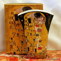 Queen Isabell porcelán váza Klimt: Csók