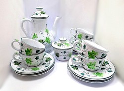 Herend leaf pattern majolica tea set (zal-bi43963)