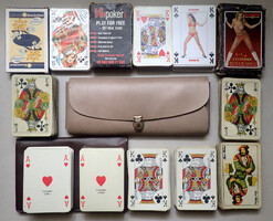 10 db retró vintage francia römi póker kártya pakli csomag franciakártya kártyapakli pókerkártya
