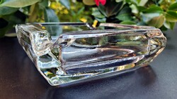 Solid glass ashtray. 11 X 11 cm.-Es. Flawless. 500Ft.