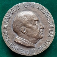 Csíkszentmihályi Róbert: prof. Ratkóczy Nándor, 1961, bronz dombormű, relief