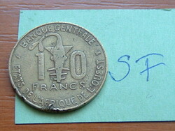 NYUGAT AFRIKA 10 FRANK FRANCS 1997(c+b),  Alumínium-bronz SF