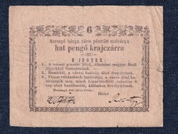 Rozsnyó 6 Pengő Krajczárra bankjegy 1849 (id62804)