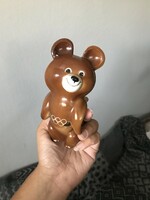 Misa teddy bear teddy bear 13.5 cm Olympic mascot Moscow Olympics porcelain figurine sculpture