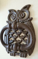 Cast iron owl door knocker