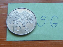 NAMÍBIA 10 CENT 1998 Tüskés tevefa,  Nikkellel borított acél SG