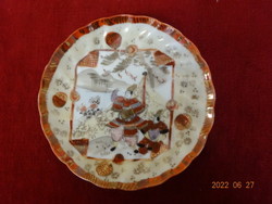 Japán porcelán teáscsésze alátét, kézi festésű ritka minta, átmérője 13,7 cm. Vanneki! Jókai.