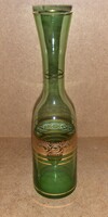 Moser típusú arany díszítésű zöld üveg váza 30 cm (3/d)