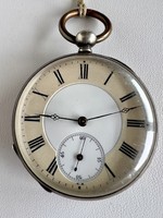 249T. About 1 forint! Antique silver back key pocket watch, in new condition, with original key!