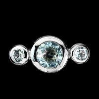 59 And real blue topaz 925 silver ring