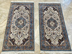 Pair of Indo isfahan rugs 146x70 / 2pcs