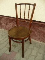Antik, pálcás támlájú Thonet szék teljesen stabil állapotban