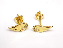 Gold earrings with angel wings (zal-au108120)